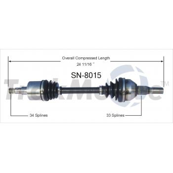 TrakMotive SN8015 CV Axle Shaft product image 1 of 3