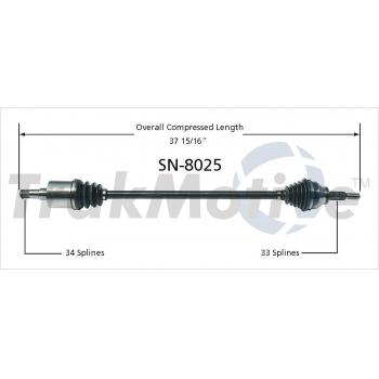 TrakMotive SN8025 CV Axle Shaft product image 1 of 3