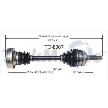 TrakMotive TO8007 CV Axle Shaft product image 1 of 3