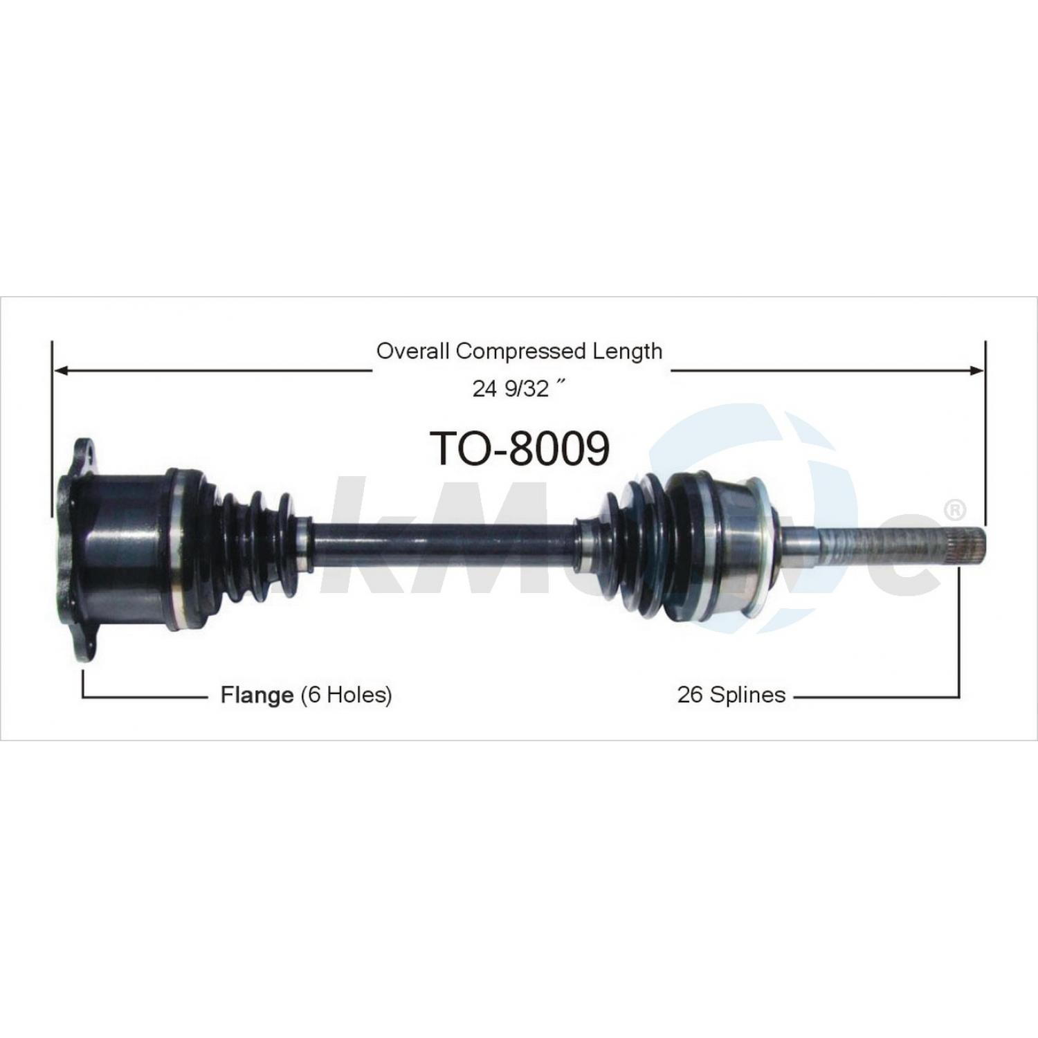 TrakMotive TO8009 - CV Axle Shaft TrakMotive TO8009 CV Axle Shaft product image 1 of 3