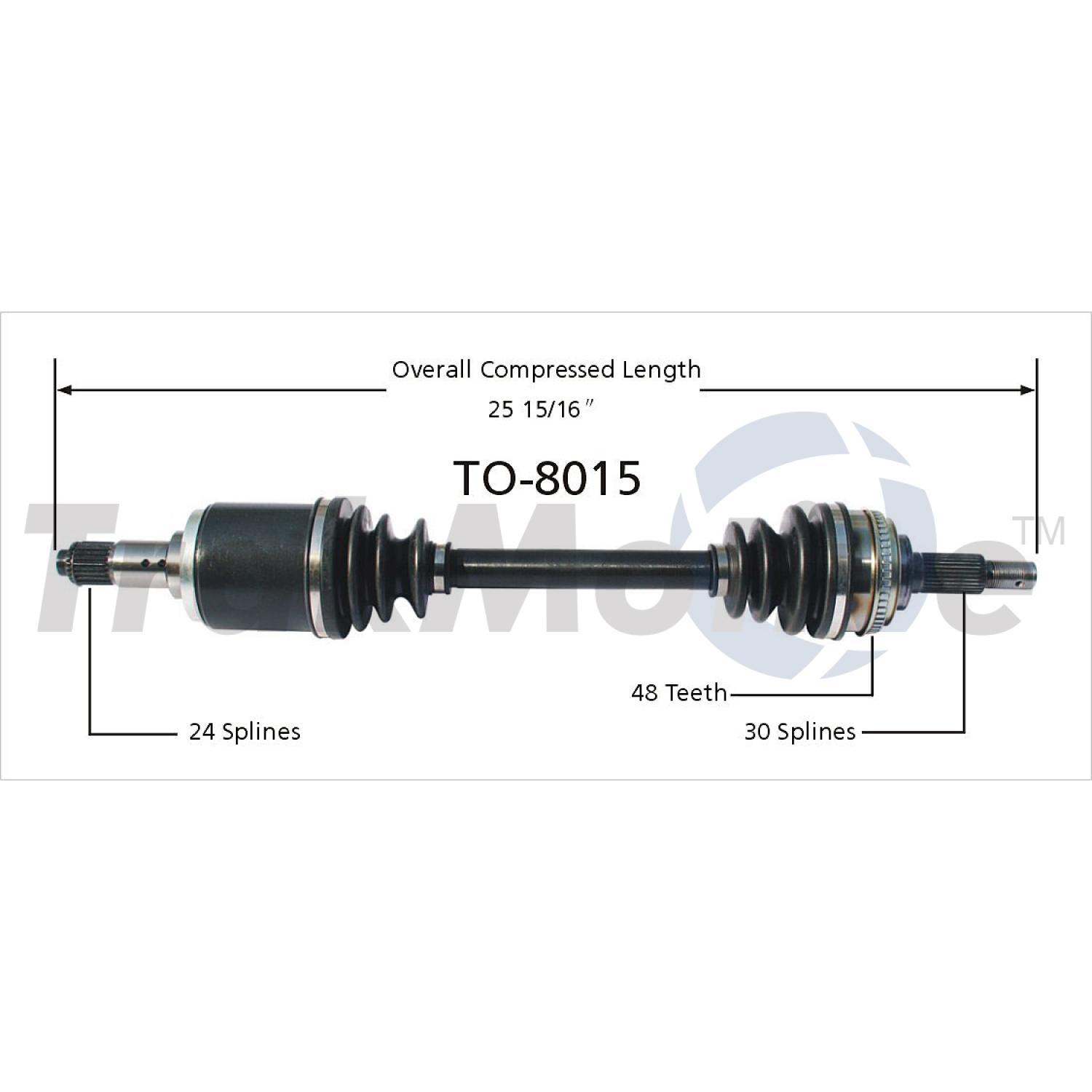 TrakMotive TO8015 - CV Axle Shaft TrakMotive TO8015 CV Axle Shaft product image 1 of 3