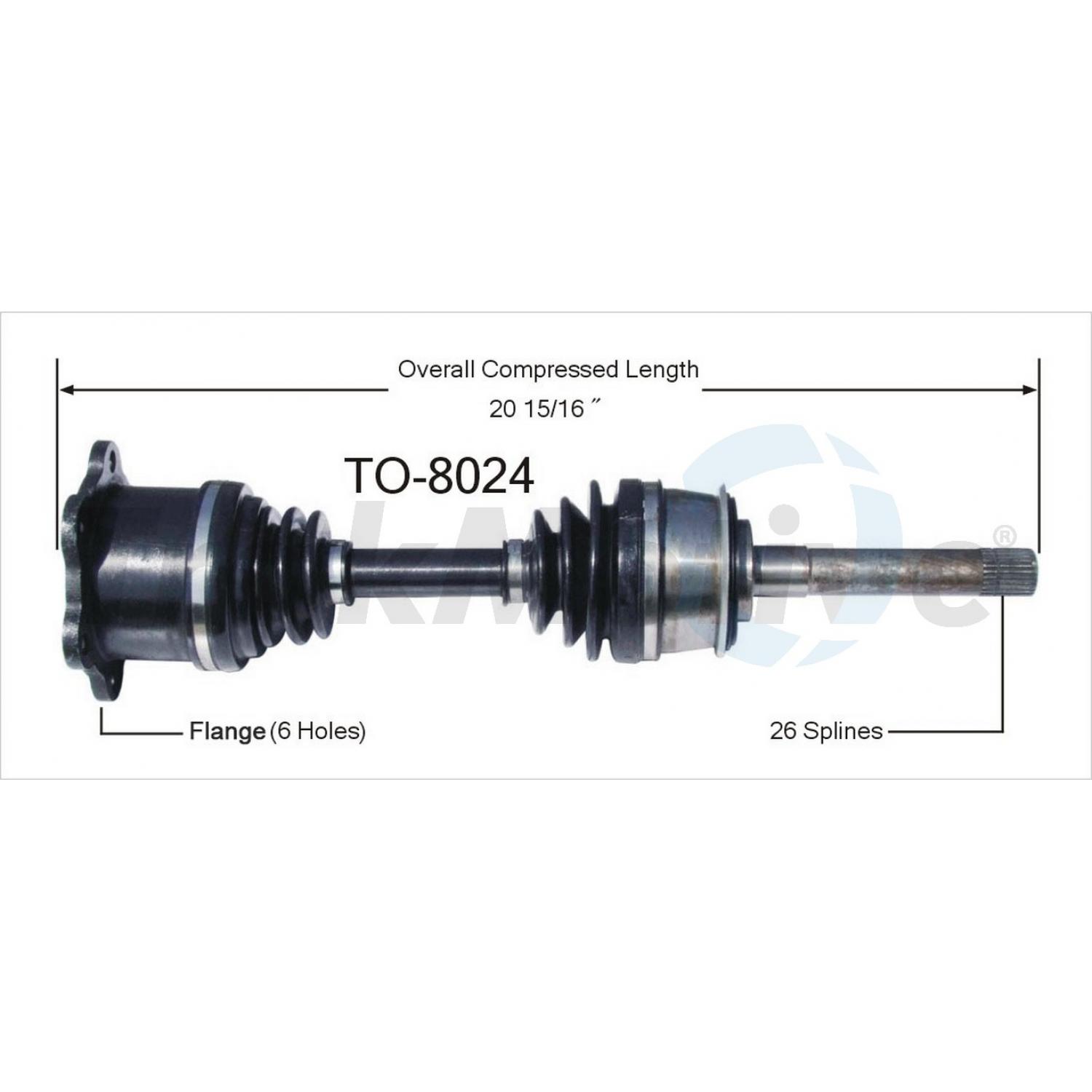 TrakMotive TO8024 - CV Axle Shaft TrakMotive TO8024 CV Axle Shaft product image 1 of 3