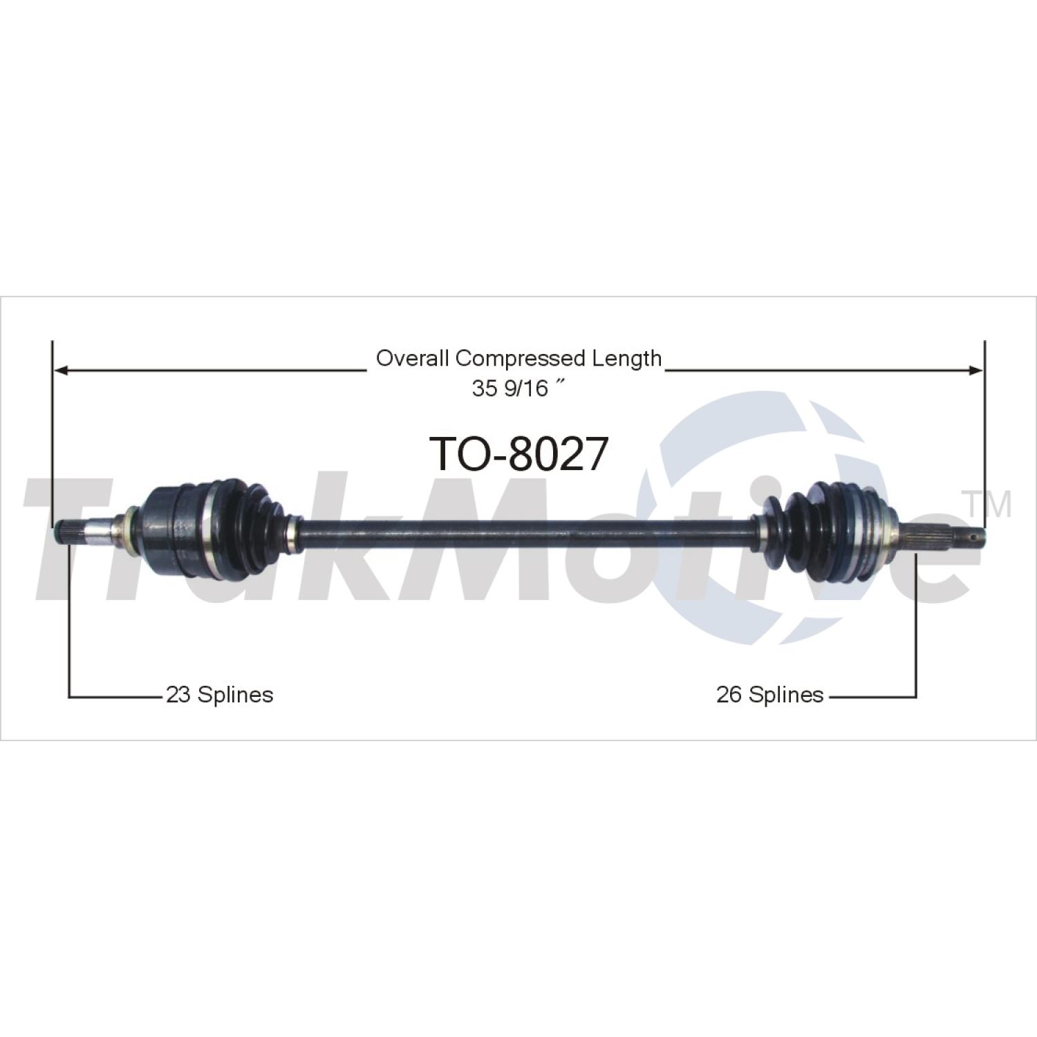 TrakMotive TO8027 - CV Axle Shaft TrakMotive TO8027 CV Axle Shaft product image 1 of 3