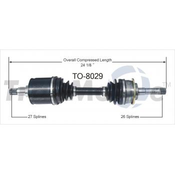 TrakMotive TO8029 CV Axle Shaft product image 1 of 3