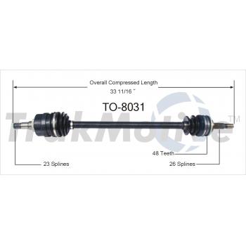 TrakMotive TO8031 CV Axle Shaft product image 1 of 3