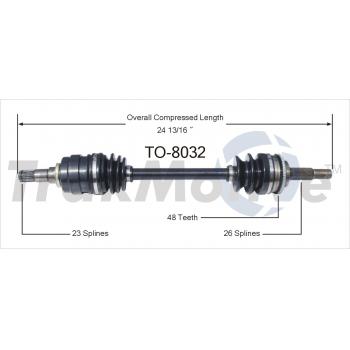 TrakMotive TO8032 CV Axle Shaft product image 1 of 3