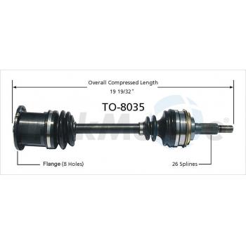 TrakMotive TO8035 CV Axle Shaft product image 1 of 3