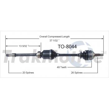 TrakMotive TO8044 CV Axle Shaft product image 1 of 3