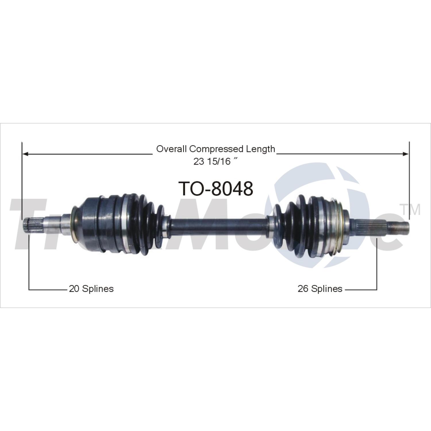 TrakMotive TO8048 - CV Axle Shaft TrakMotive TO8048 CV Axle Shaft product image 1 of 3