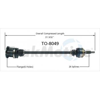 TrakMotive TO8049 CV Axle Shaft product image 1 of 3