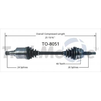 TrakMotive TO8051 - CV Axle Shaft TrakMotive TO8051 CV Axle Shaft product image 1 of 3