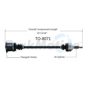 TrakMotive TO8071 CV Axle Shaft product image 1 of 3