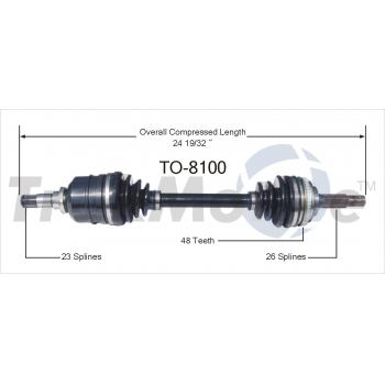 TrakMotive TO8100 CV Axle Shaft product image 1 of 3