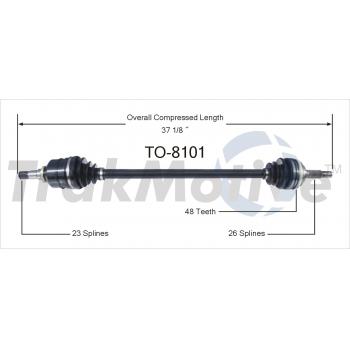 TrakMotive TO8101 CV Axle Shaft product image 1 of 3