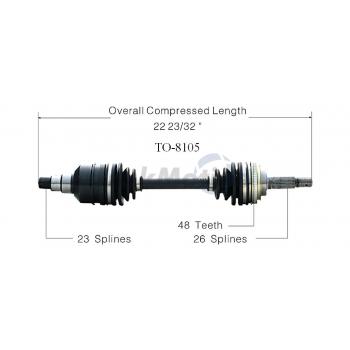 TrakMotive TO8105 - CV Axle Shaft TrakMotive TO8105 CV Axle Shaft product image 1 of 3