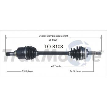 TrakMotive TO8108 CV Axle Shaft product image 1 of 3