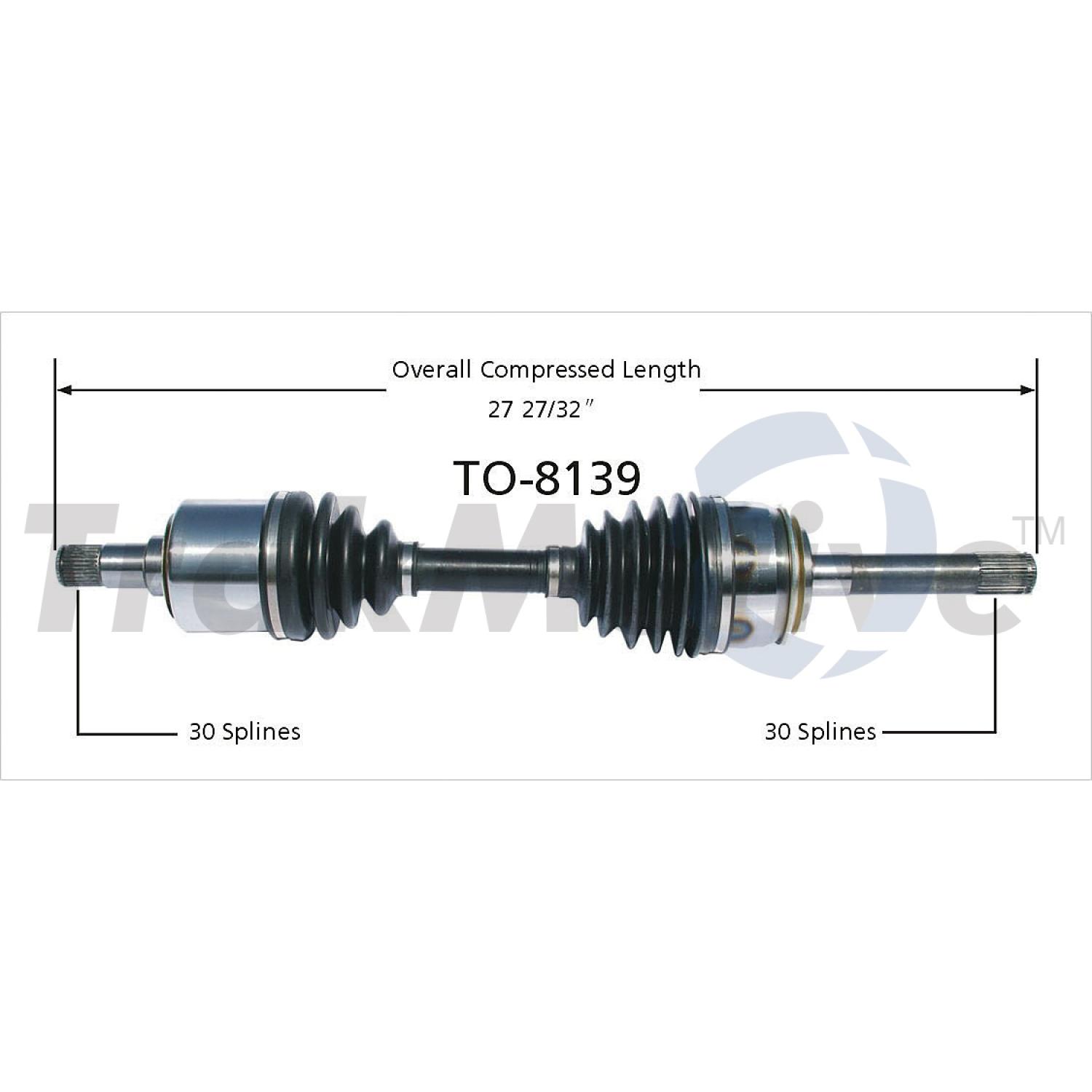 TrakMotive TO8139 - CV Axle Shaft TrakMotive TO8139 CV Axle Shaft product image 1 of 3