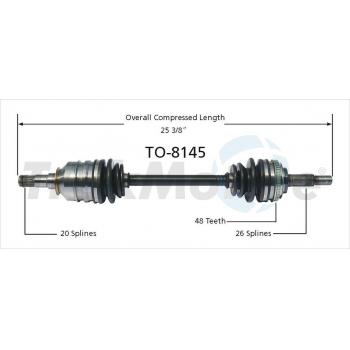 TrakMotive TO8145 - CV Axle Shaft TrakMotive TO8145 CV Axle Shaft product image 1 of 3