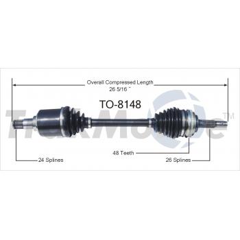 TrakMotive TO8148 CV Axle Shaft product image 1 of 3