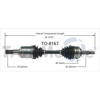 TrakMotive TO8167 CV Axle Shaft product image 1 of 3