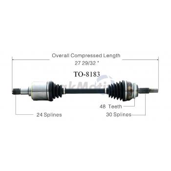 TrakMotive TO8183 CV Axle Shaft product image 1 of 3