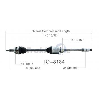 TrakMotive TO8184 - CV Axle Shaft TrakMotive TO8184 CV Axle Shaft product image 1 of 3