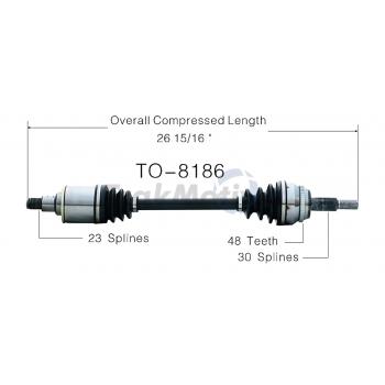 TrakMotive TO8186 - CV Axle Shaft TrakMotive TO8186 CV Axle Shaft product image 1 of 3