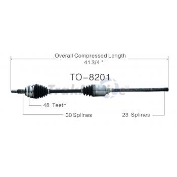 TrakMotive TO8201 CV Axle Shaft product image 1 of 3