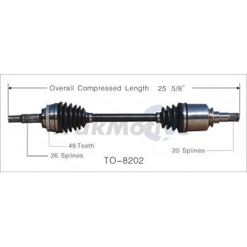 TrakMotive TO8202 CV Axle Shaft product image 1 of 3