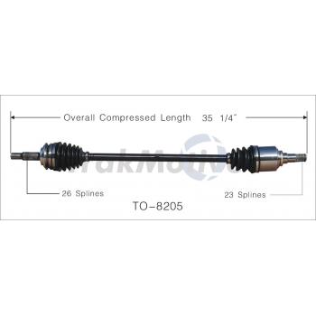 TrakMotive TO8205 CV Axle Shaft product image 1 of 3