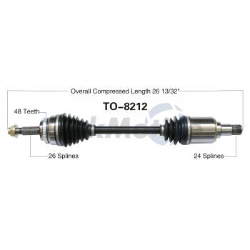 TrakMotive TO8212 CV Axle Shaft product image 1 of 3