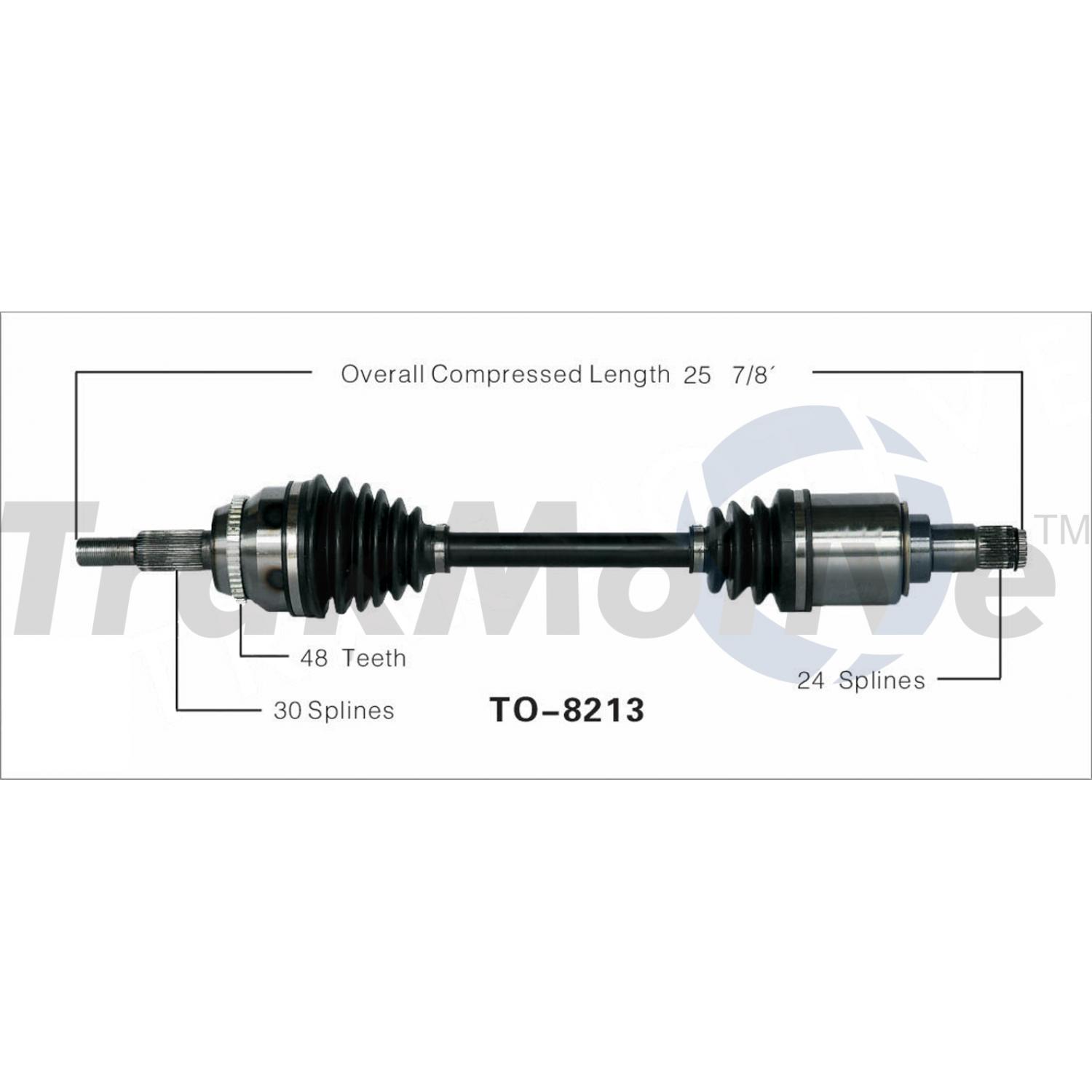 TrakMotive TO8213 - CV Axle Shaft TrakMotive TO8213 CV Axle Shaft product image 1 of 3
