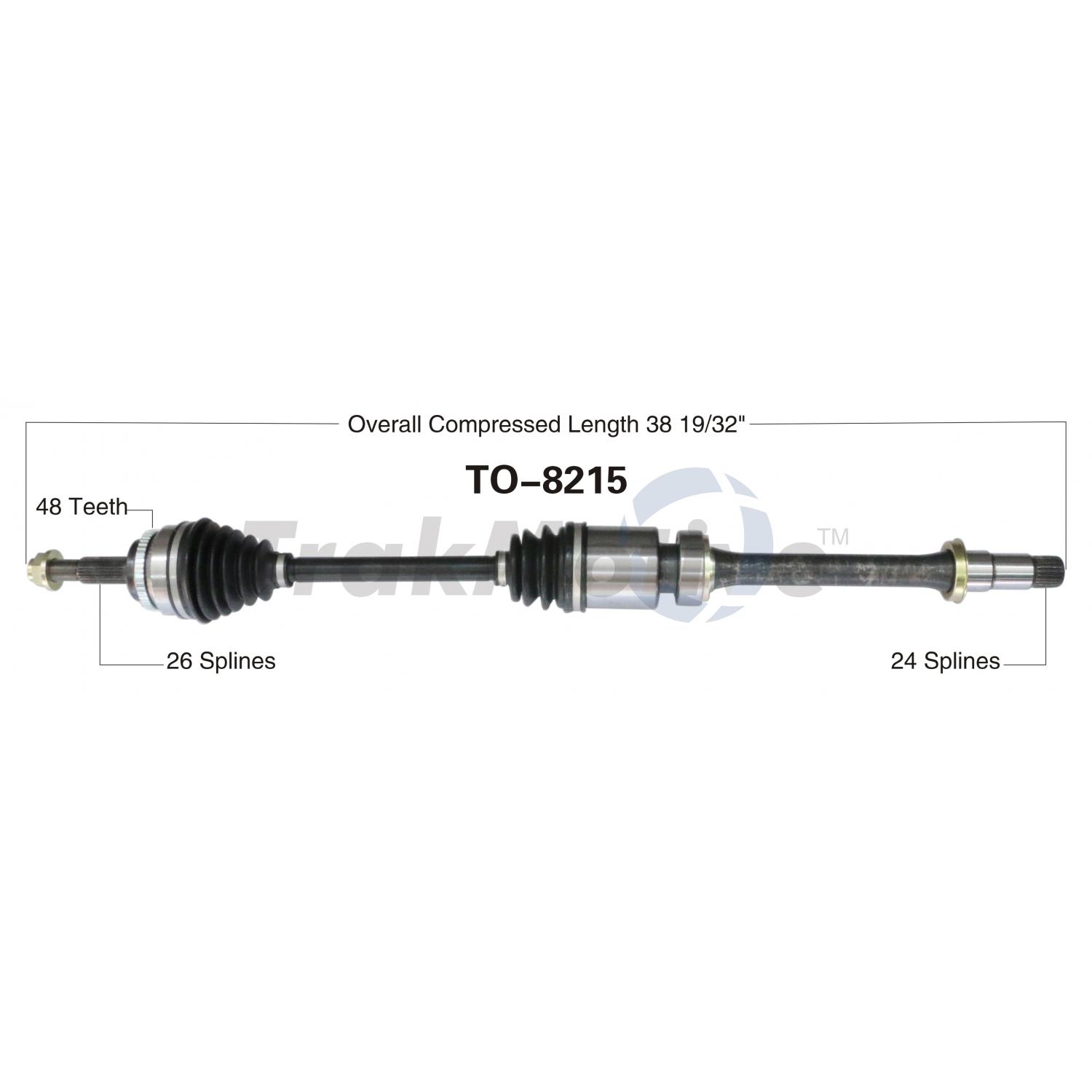 TrakMotive TO8215 - CV Axle Shaft TrakMotive TO8215 CV Axle Shaft product image 1 of 3