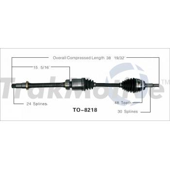 TrakMotive TO8218 CV Axle Shaft product image 1 of 3