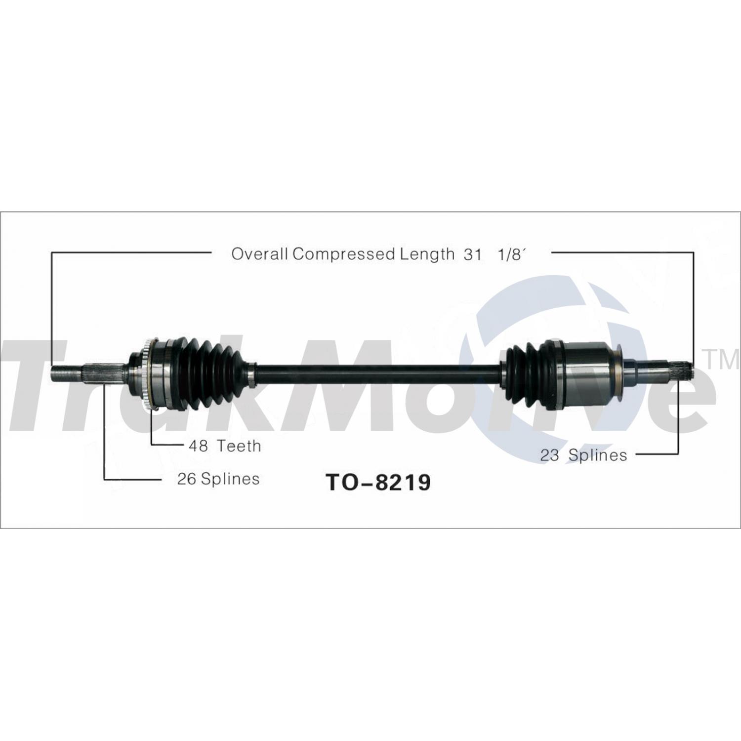 TrakMotive TO8219 CV Axle Shaft product image 1 of 3