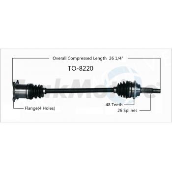 TrakMotive TO8220 CV Axle Shaft product image 1 of 3