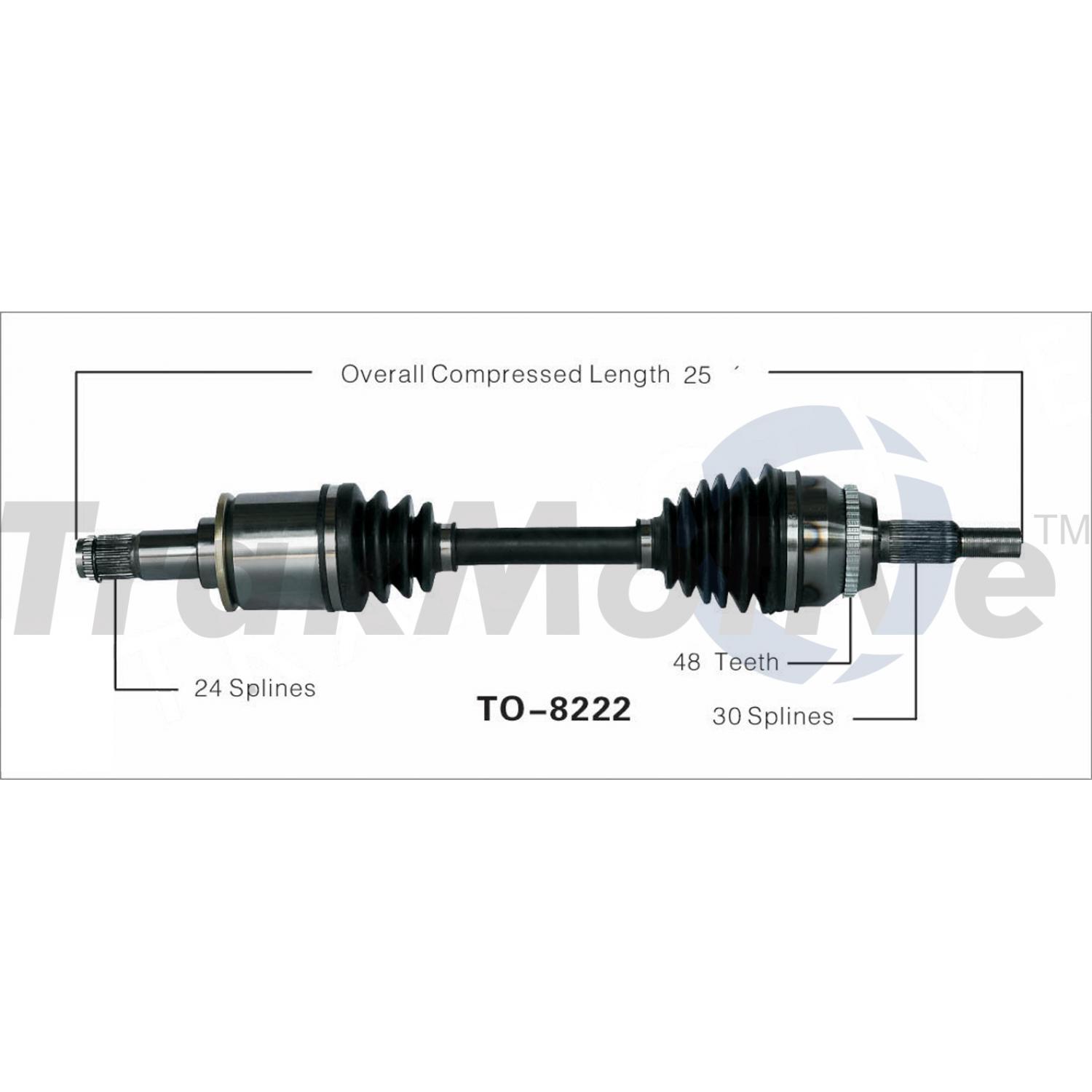 TrakMotive TO8222 - CV Axle Shaft TrakMotive TO8222 CV Axle Shaft product image 1 of 3
