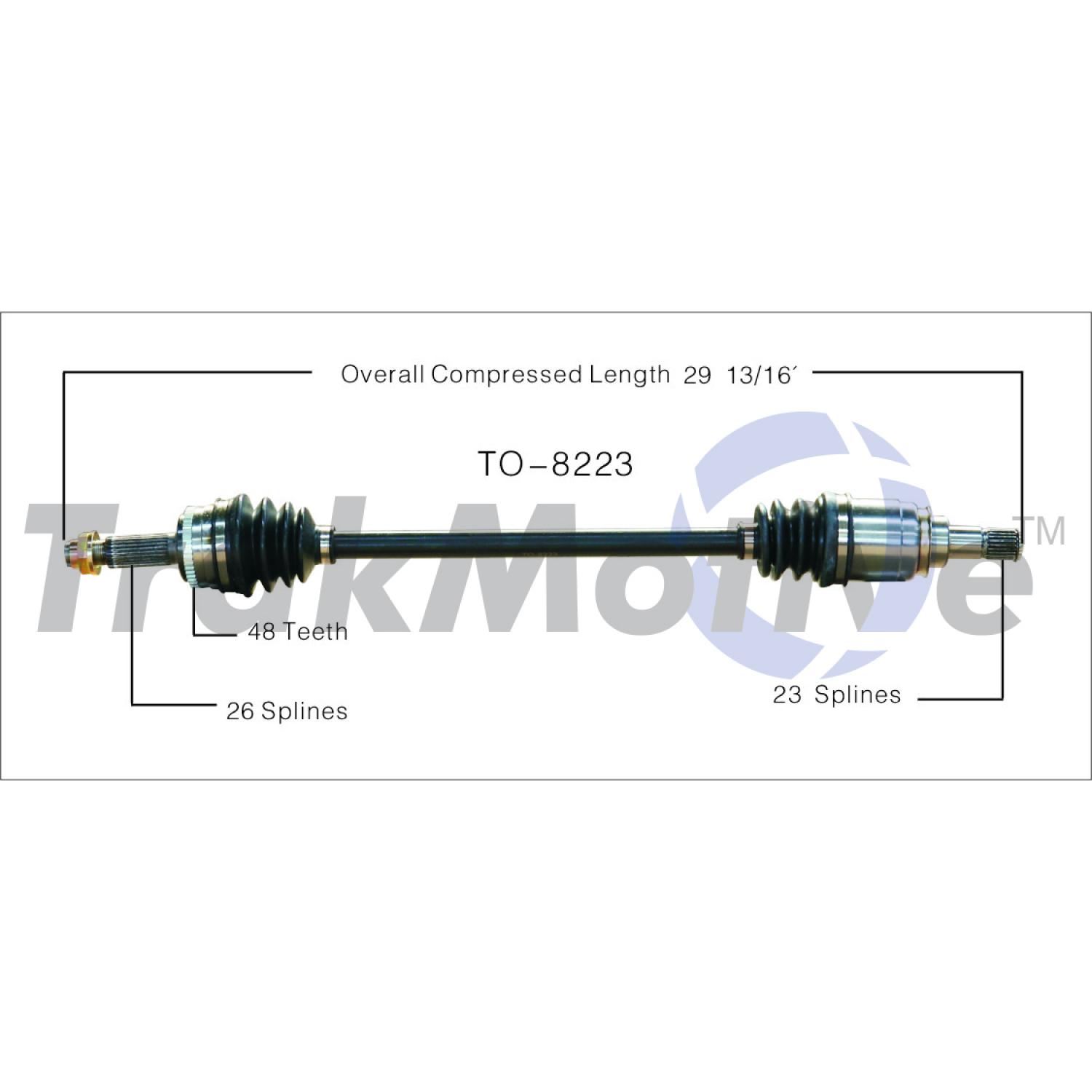 TrakMotive TO8223 - CV Axle Shaft TrakMotive TO8223 CV Axle Shaft product image 1 of 3