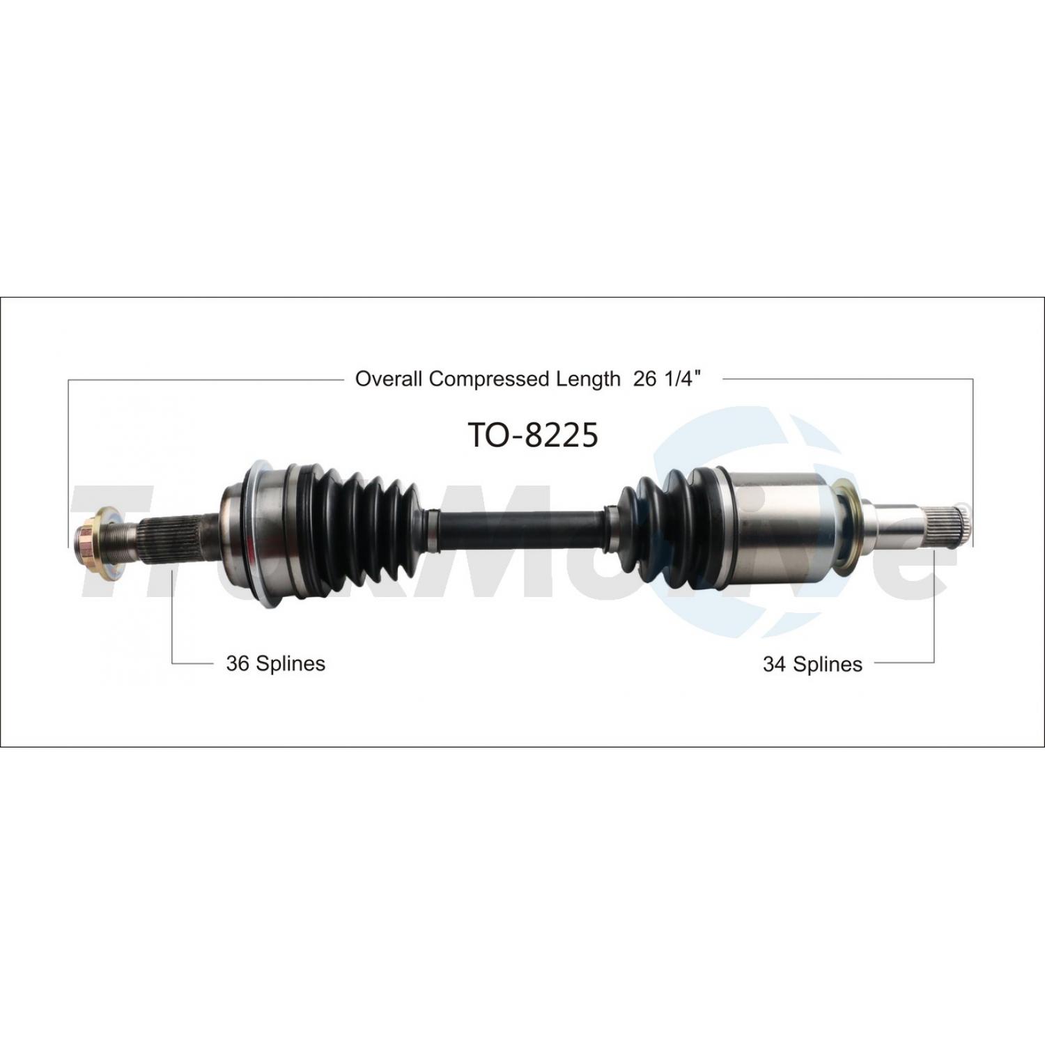 TrakMotive TO8225 - CV Axle Shaft TrakMotive TO8225 CV Axle Shaft product image 1 of 3