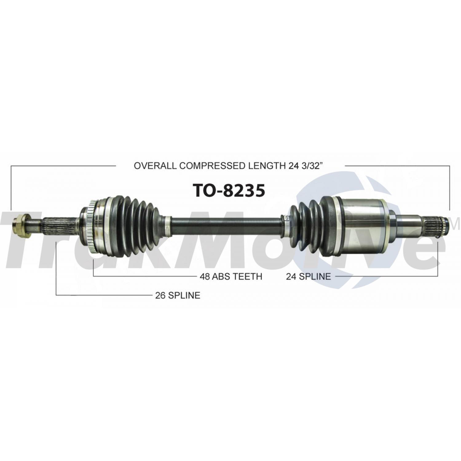 TrakMotive TO8235 - CV Axle Shaft TrakMotive TO8235 CV Axle Shaft product image 1 of 3