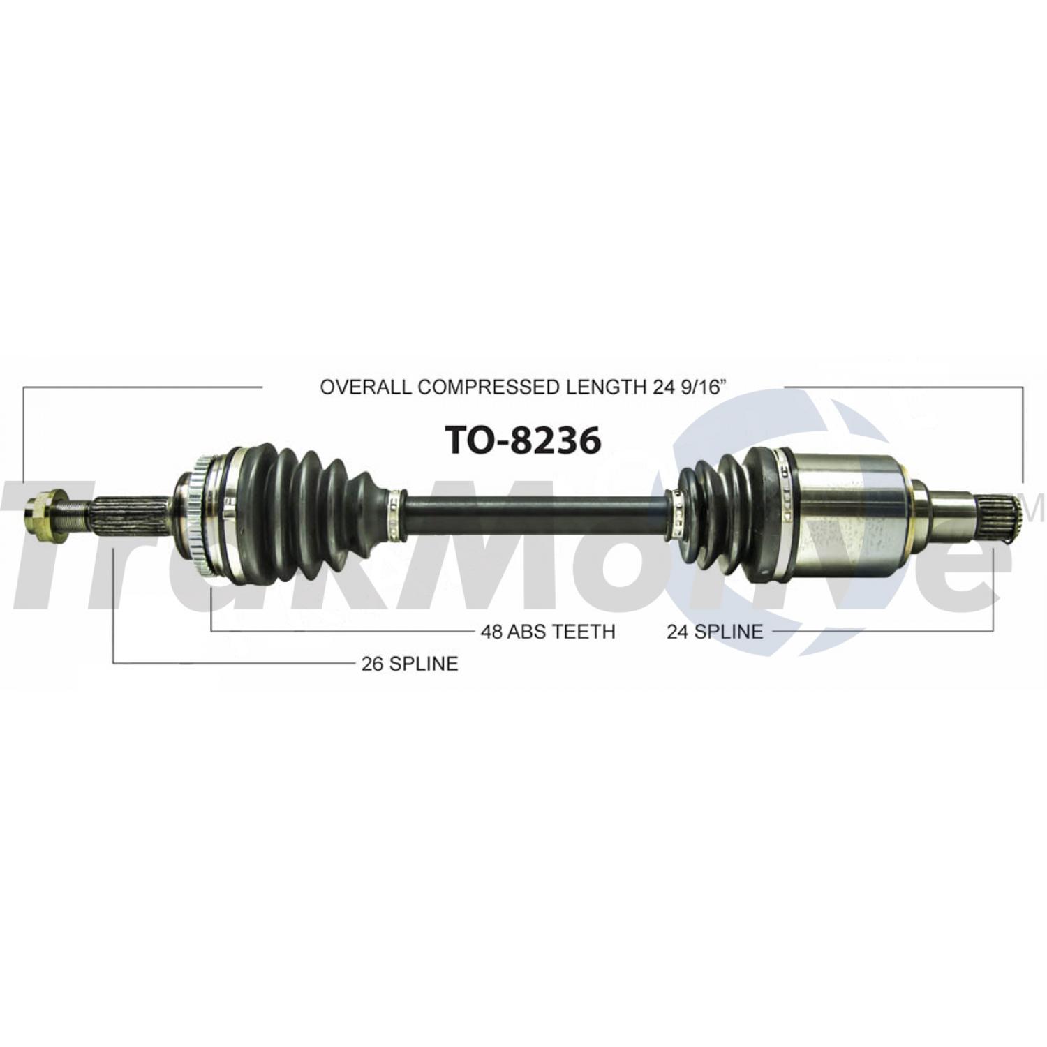 TrakMotive TO8236 - CV Axle Shaft TrakMotive TO8236 CV Axle Shaft product image 1 of 3