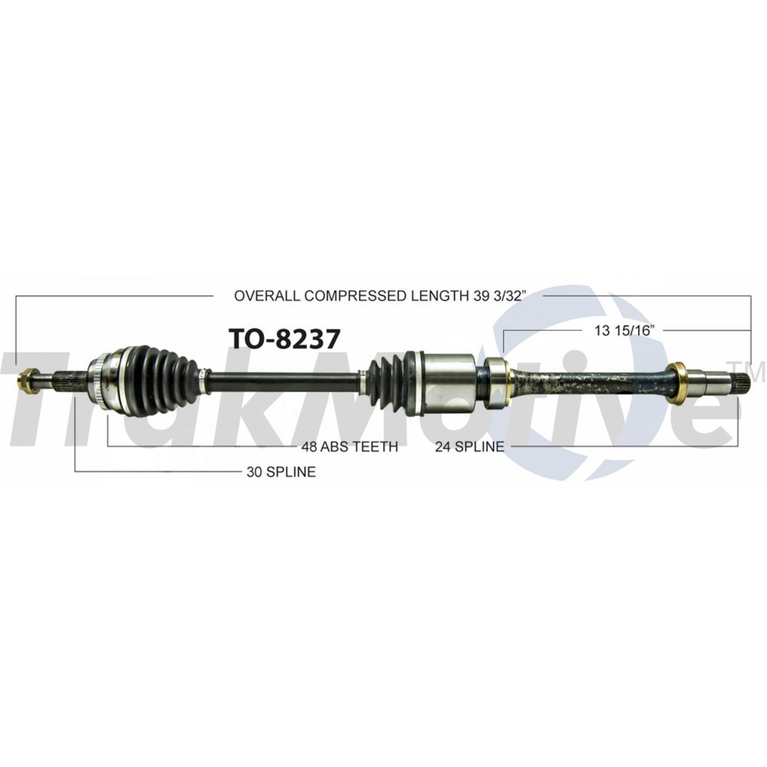 TrakMotive TO8237 - CV Axle Shaft TrakMotive TO8237 CV Axle Shaft product image 1 of 3