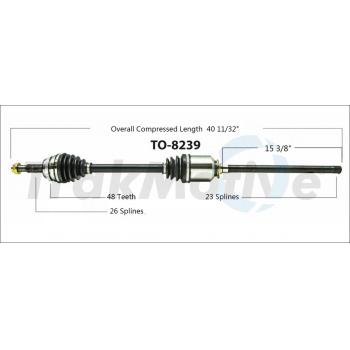 TrakMotive TO8239 CV Axle Shaft product image 1 of 3