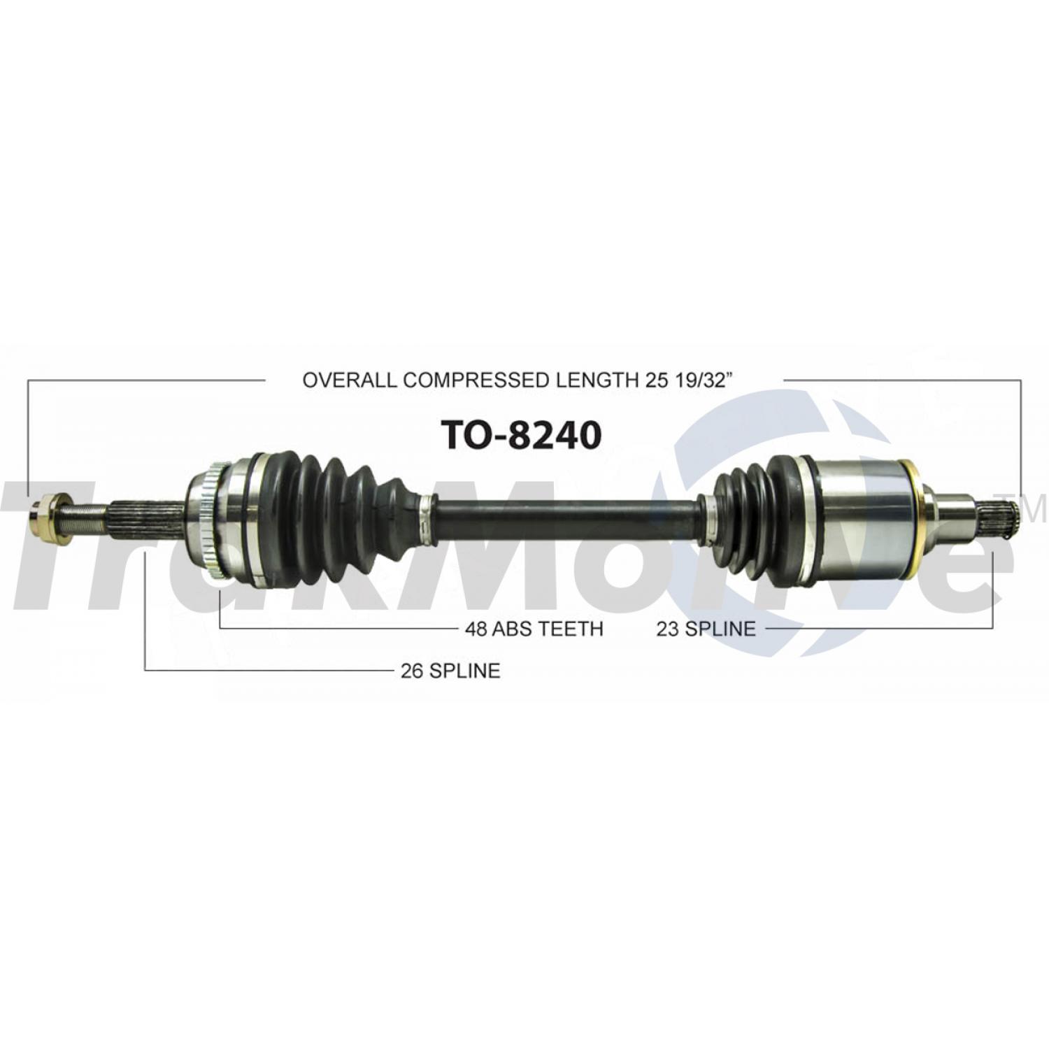 TrakMotive TO8240 - CV Axle Shaft TrakMotive TO8240 CV Axle Shaft product image 1 of 3