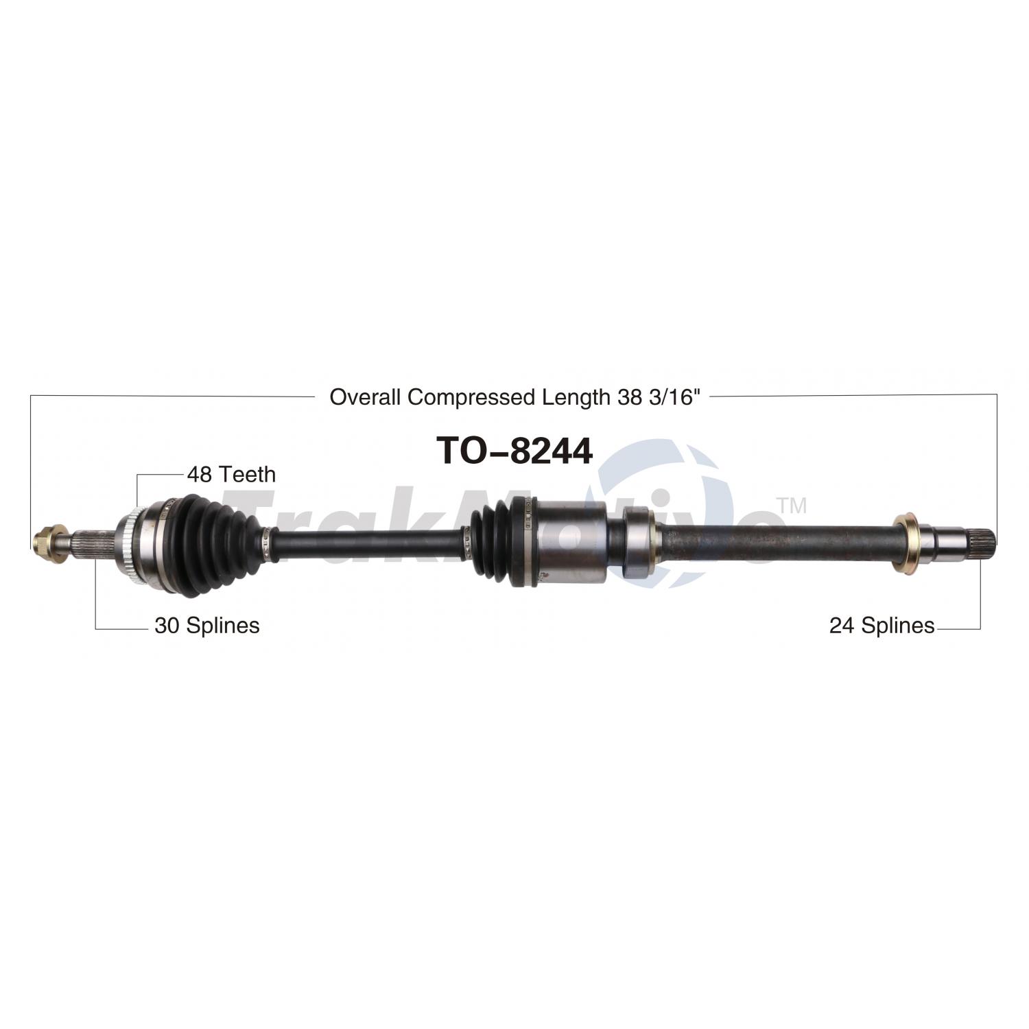 TrakMotive TO8244 - CV Axle Shaft TrakMotive TO8244 CV Axle Shaft product image 1 of 3