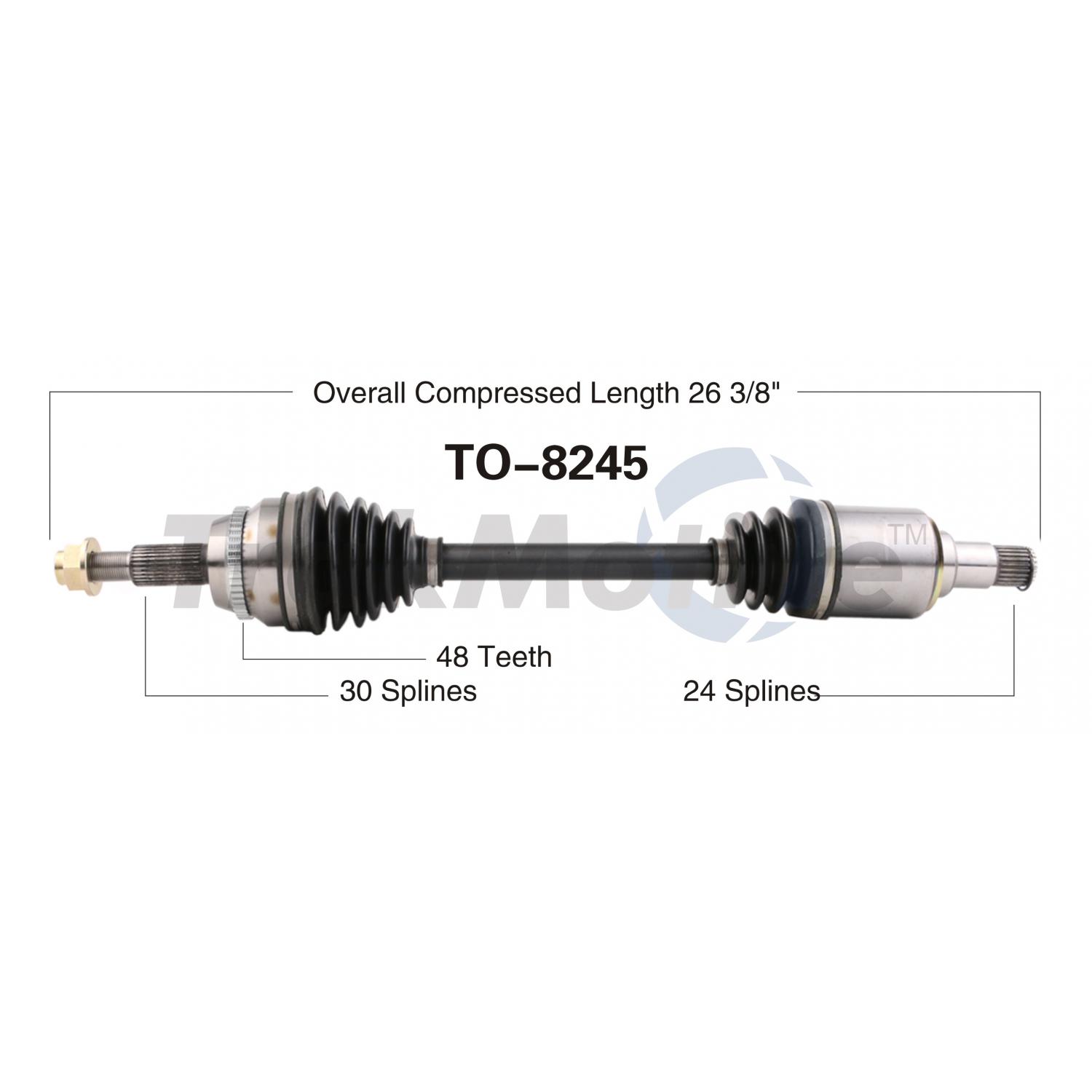 TrakMotive TO8245 - CV Axle Shaft TrakMotive TO8245 CV Axle Shaft product image 1 of 3