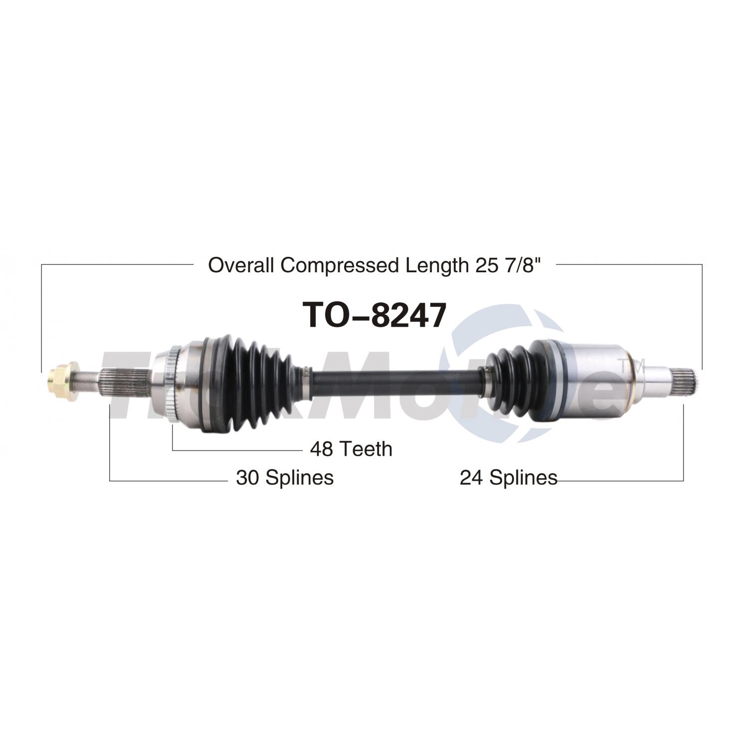 TrakMotive TO8247 - CV Axle Shaft TrakMotive TO8247 CV Axle Shaft product image 1 of 3