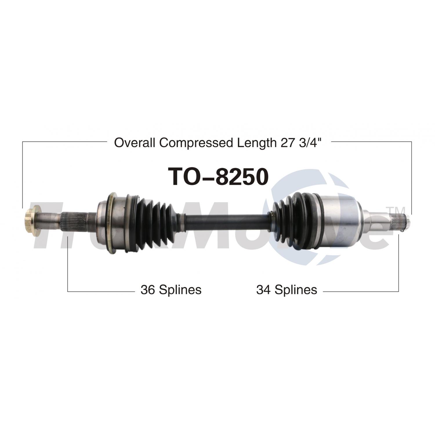 TrakMotive TO8250 - CV Axle Shaft TrakMotive TO8250 CV Axle Shaft product image 1 of 3
