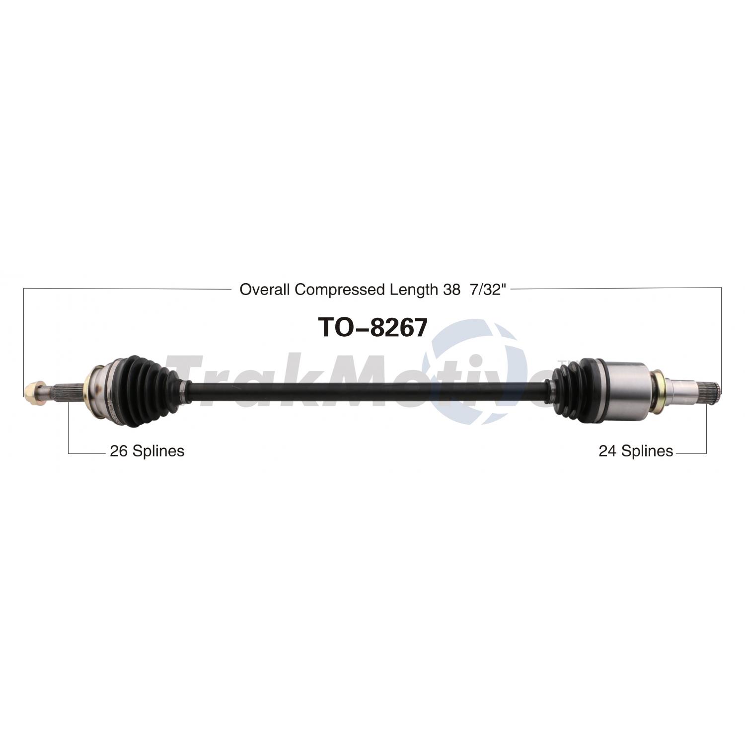 TrakMotive TO8267 - CV Axle Shaft TrakMotive TO8267 CV Axle Shaft product image 1 of 3