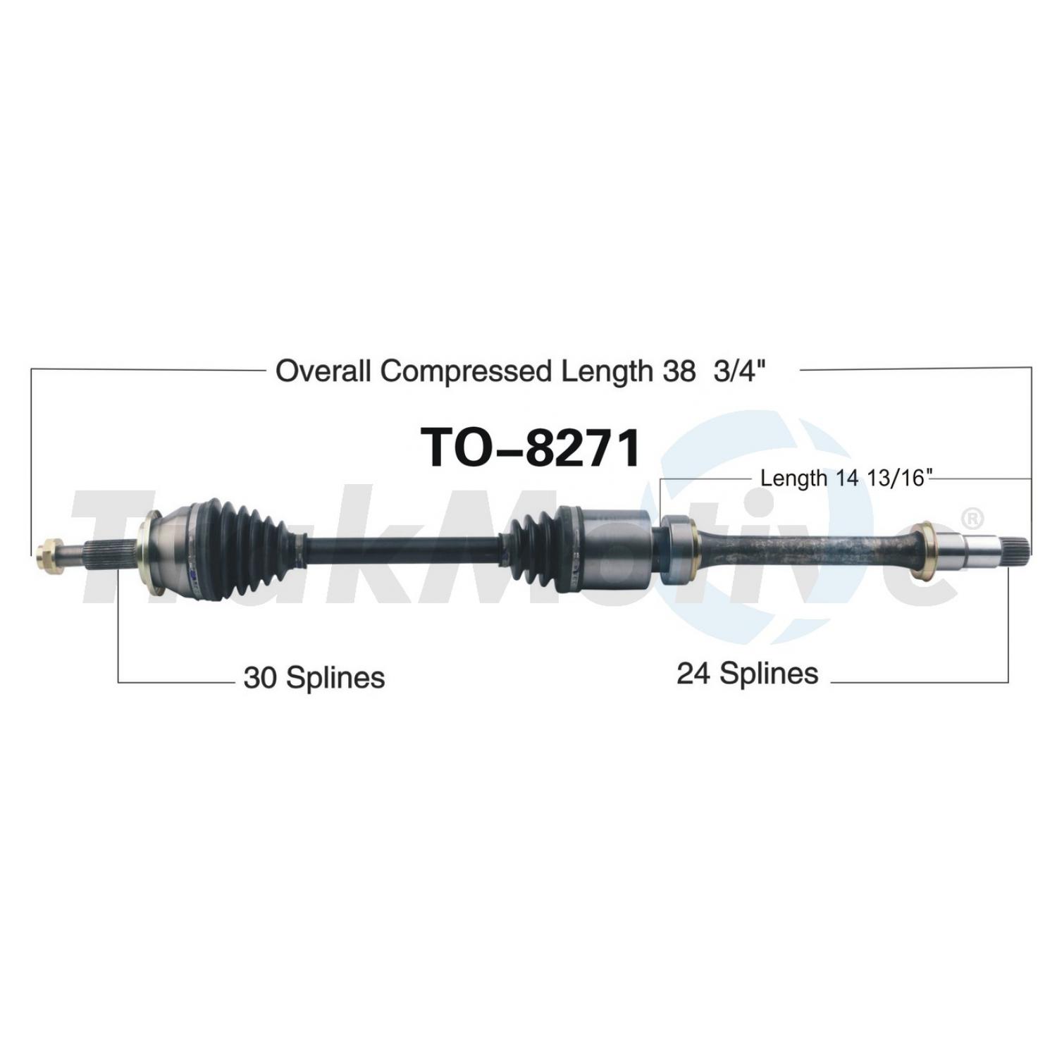TrakMotive TO8271 - CV Axle Shaft TrakMotive TO8271 CV Axle Shaft product image 1 of 3